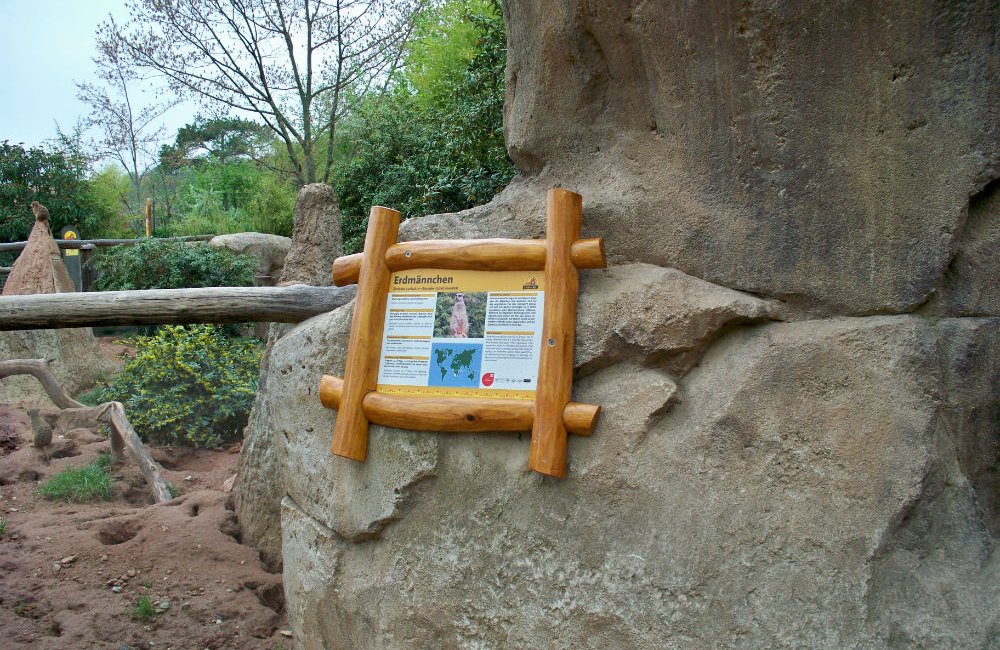 Infotafel Baum-Mess-Station, Zoo Leipzig