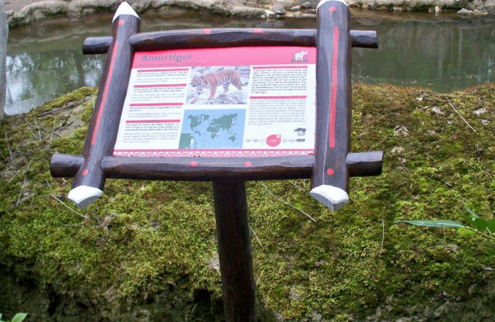 Infotafel Baum-Mess-Station, Zoo Leipzig